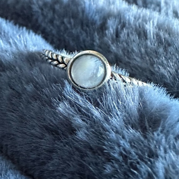 Sterling Silver Dainty Labradorite Ring - Picture 9 of 11